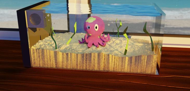 Poulpi dans son aquarium