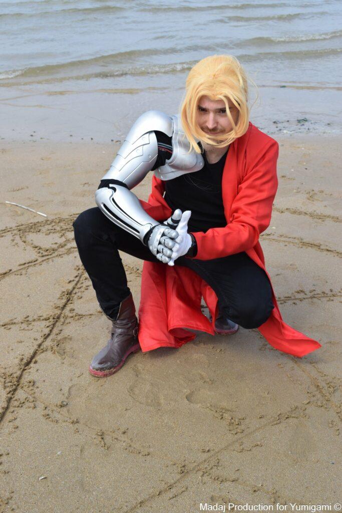 Paul cosplayé en Edouard Elric de Fullmetal Alchemiste - Shooting photo Eté Yumigami - 2022